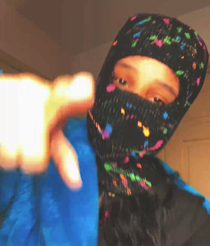Neon Drip Ski Mask