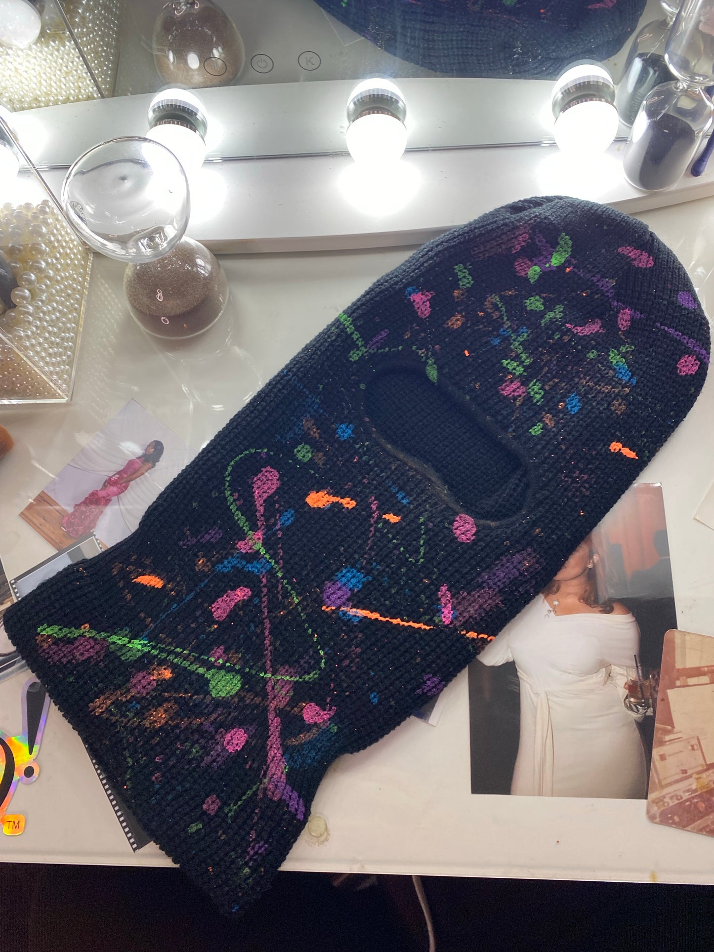 Neon Drip Ski Mask