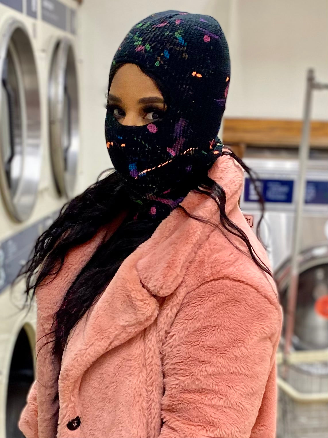 Neon Drip Ski Mask